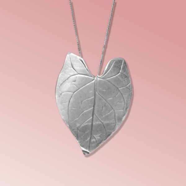 Fine Silver Leaf Pendant