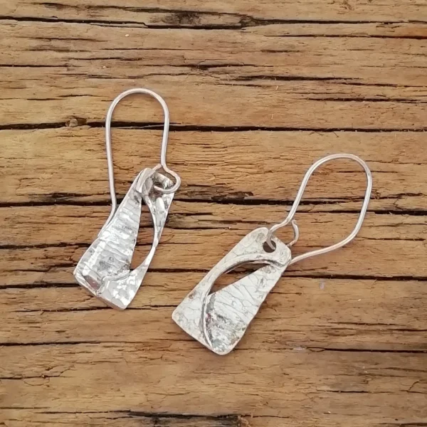 Handmade Dangly Silver Earrings