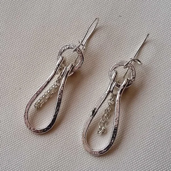 Personalised Silver Drop Earrings