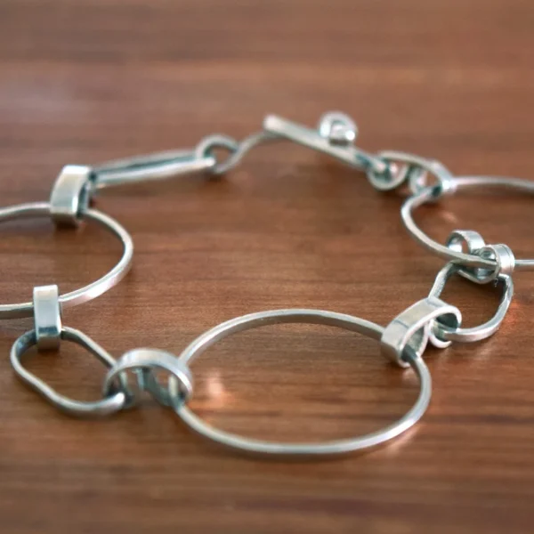 Handmade Silver or Gold Link Bracelet