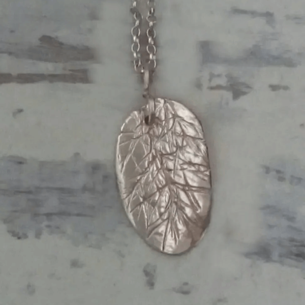 Cast Silver Leaf Pendant